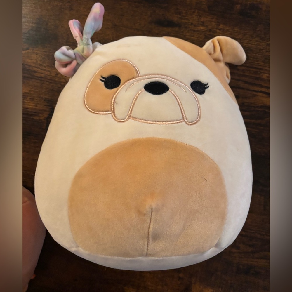 Squishmallows Tan and Cream Bulldog Stuffed Animal